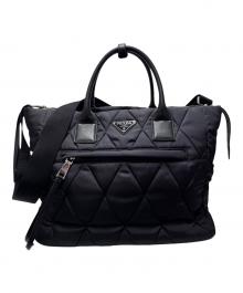 PRADA（プラダ）の古着「2WAYキルティングトートバッグ/1BG160」｜ブラック