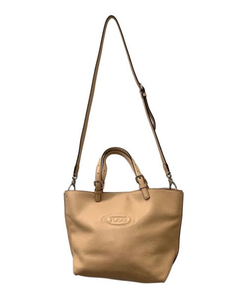 TOD'S（トッズ）TOD'S (トッズ) 2WAYショルダーバッグ ベージュの古着・服飾アイテム