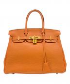 HERMESエルメス）の古着「バーキン30/Birkin 30/トリヨンクレマンス/オレンジ系/□K刻印：2007年製」｜オレンジ×G金具