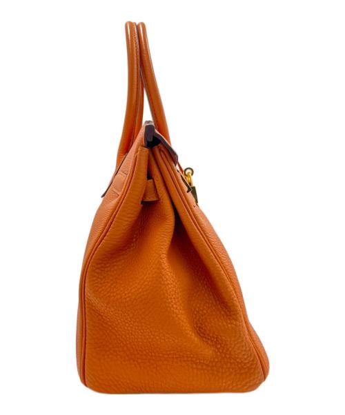 HERMES（エルメス）HERMES (エルメス) バーキン30/Birkin 30/トリヨンクレマンス/オレンジ系/□K刻印：2007年製 オレンジ×G金具 サイズ:30の古着・服飾アイテム