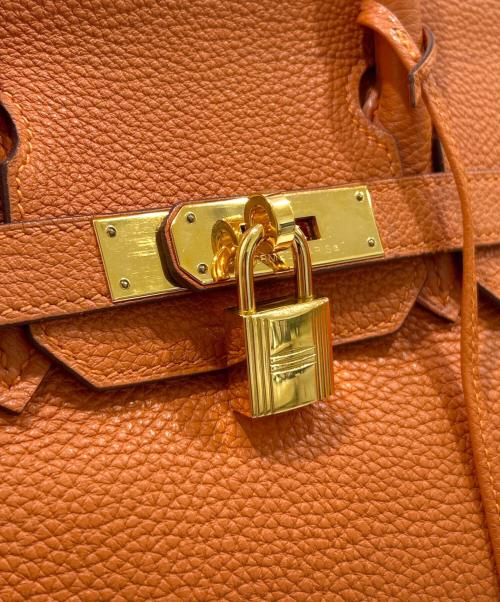 HERMES（エルメス）HERMES (エルメス) バーキン30/Birkin 30/トリヨンクレマンス/オレンジ系/□K刻印：2007年製 オレンジ×G金具 サイズ:30の古着・服飾アイテム