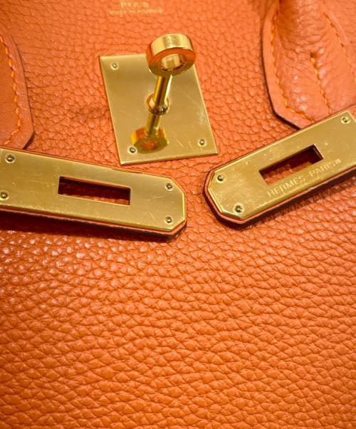 HERMES（エルメス）HERMES (エルメス) バーキン30/Birkin 30/トリヨンクレマンス/オレンジ系/□K刻印：2007年製 オレンジ×G金具 サイズ:30の古着・服飾アイテム