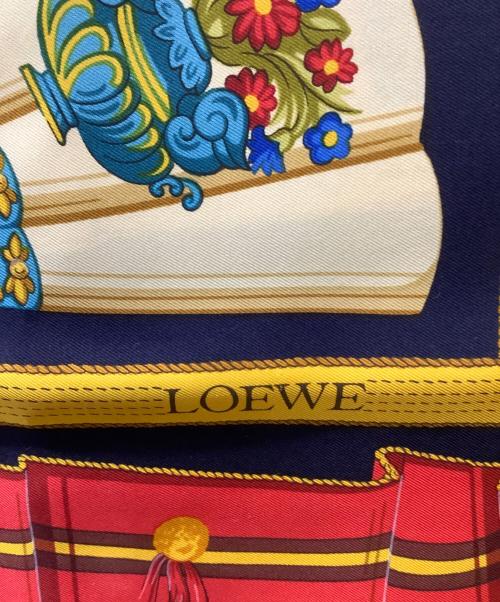 LOEWE（ロエベ）LOEWE (ロエベ) シルクスカーフ ネイビーの古着・服飾アイテム