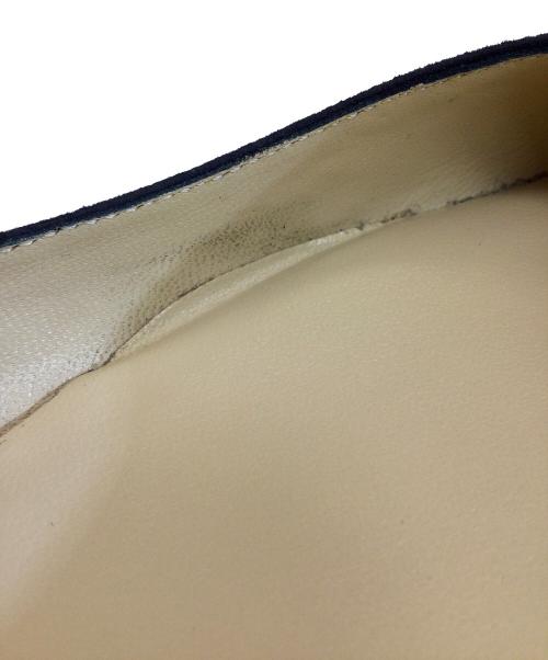 JIMMY CHOO（ジミーチュウ）JIMMY CHOO (ジミーチュウ) スウェードフラットシューズ ネイビー サイズ:351/2の古着・服飾アイテム