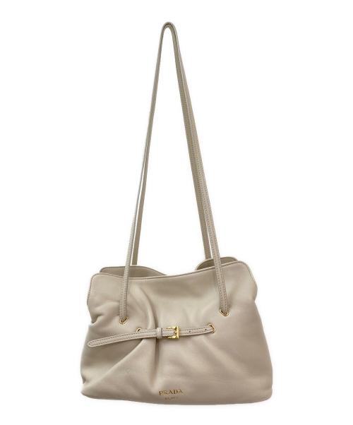 PRADA（プラダ）PRADA (プラダ) ダダ スモール ナッパレザー バッグ ベージュ系の古着・服飾アイテム