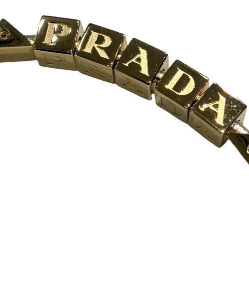 PRADA（プラダ）PRADA (プラダ) ダイスデザイン ロゴブレスレット ゴールド サイズ:-の古着・服飾アイテム