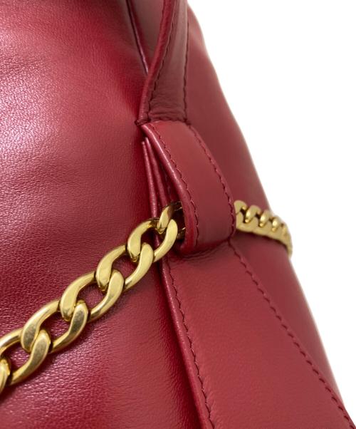 PRADA（プラダ）PRADA (プラダ) プチ サックRe-Nylon xナッパレザーミニバケットバッグ レッドの古着・服飾アイテム