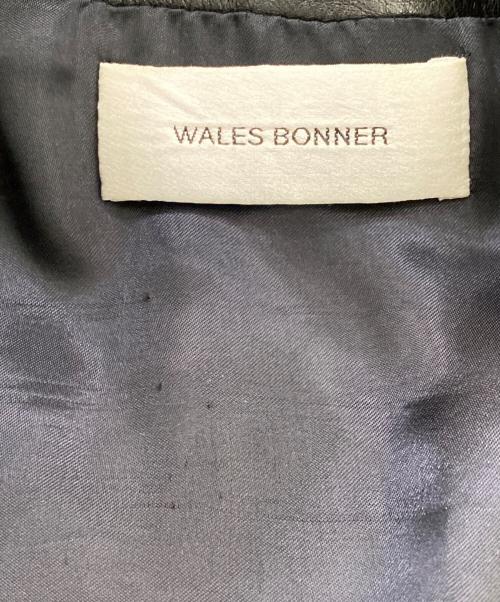 WALES BONNER（ウェールズボナー）WALES BONNER (ウェールズボナー) レザージャケット ブラック サイズ:48の古着・服飾アイテム