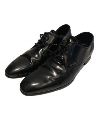 中古・古着通販】PRADA (プラダ) プレーントゥシューズ ブラック