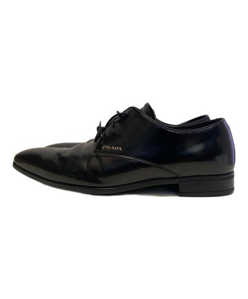 PRADA（プラダ）PRADA (プラダ) プレーントゥシューズ ブラック サイズ:6の古着・服飾アイテム