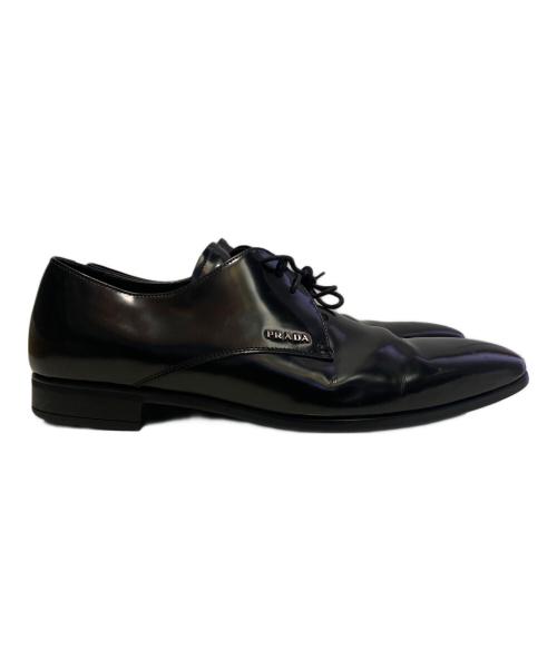 PRADA（プラダ）PRADA (プラダ) プレーントゥシューズ ブラック サイズ:6の古着・服飾アイテム