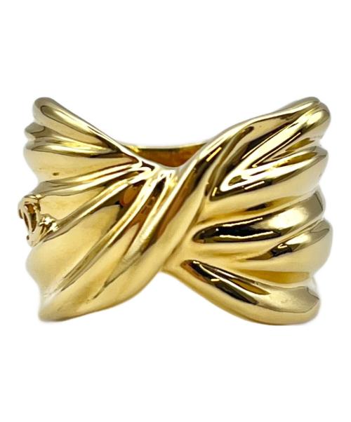 CHANEL（シャネル）CHANEL (シャネル) Twisted Ribbon Ring/ネジレリボンリング/ABH1В8-B23687-U8105 ゴールド サイズ:13号の古着・服飾アイテム