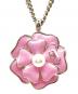 CHANEL（シャネル）の古着「Camellia Flower Pearl Necklace/カメリアフラワーパールネックレス/ABG220-B21624-U3368」｜ゴールド×ピンク