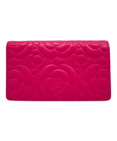 中古・古着通販】CHANEL (シャネル) カメリア長財布 ショッキング