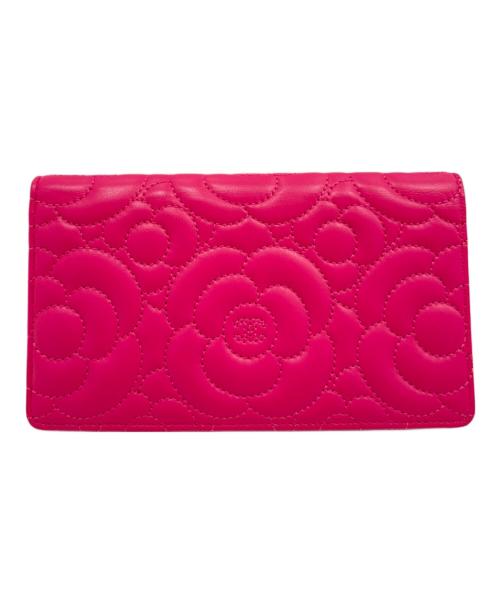 CHANEL（シャネル）CHANEL (シャネル) カメリア長財布 ショッキングピンクの古着・服飾アイテム
