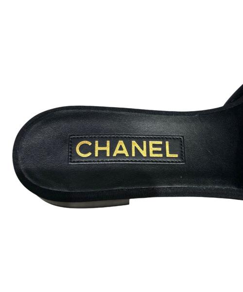 CHANEL（シャネル）CHANEL (シャネル) リボンミュール/サンダル ブラック サイズ:37.5の古着・服飾アイテム