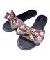 LOUIS VUITTON（ルイ ヴィトン）の古着「Louis Vuitton x Takashi Murakami Lily Flat Mule Cherry Blossom Sakura Brown/リリーフラットミュール」｜ブラウン