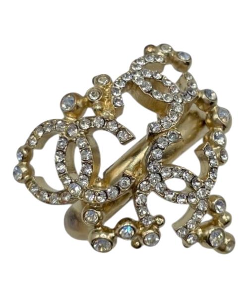 CHANEL（シャネル）CHANEL (シャネル) トリプルココマーク ラインストーンリング サイズ:9号の古着・服飾アイテム