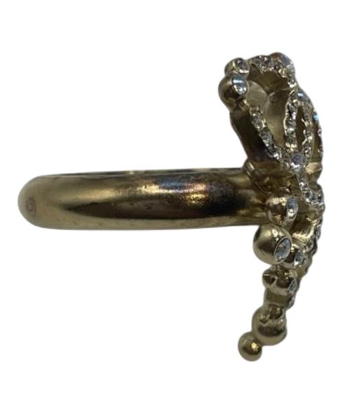 CHANEL（シャネル）CHANEL (シャネル) トリプルココマーク ラインストーンリング サイズ:9号の古着・服飾アイテム