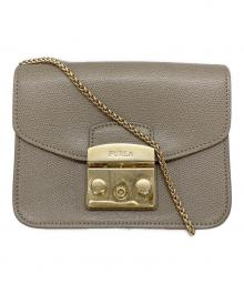FURLA（フルラ）の古着「メトロポリスチェーンバッグ」｜グレー