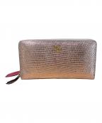 GUCCIグッチ）の古着「ラウンドファスナー長財布」｜ピンク