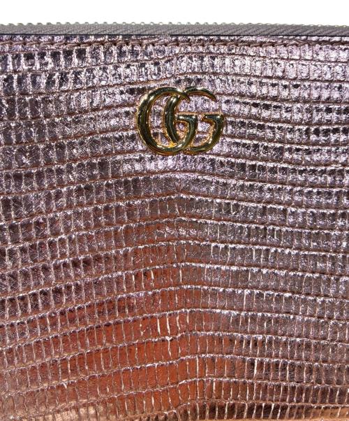 GUCCI（グッチ）GUCCI (グッチ) ラウンドファスナー長財布 ピンク サイズ:-の古着・服飾アイテム