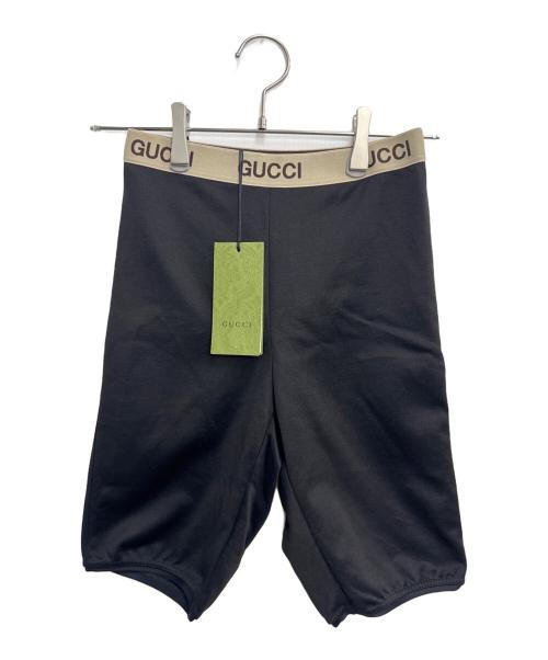 GUCCI（グッチ）GUCCI (グッチ) ウエストロゴ レギンス ブラック サイズ:XS 未使用品の古着・服飾アイテム
