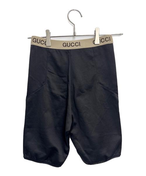 GUCCI（グッチ）GUCCI (グッチ) ウエストロゴ レギンス ブラック サイズ:XS 未使用品の古着・服飾アイテム