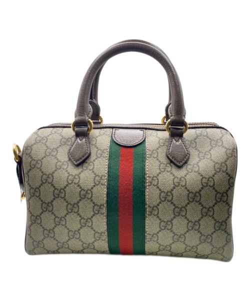 GUCCI（グッチ）GUCCI (グッチ) ボストンバッグ ブラウンの古着・服飾アイテム