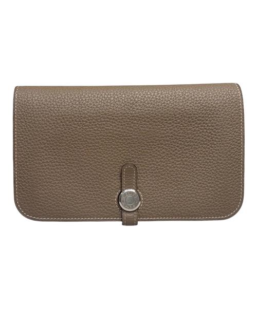 HERMES（エルメス）HERMES (エルメス) ドゴンデュオ/シルバー金具/トリヨンクレマンス/エトゥープ/Y刻印/2020年  エトゥープの古着・服飾アイテム