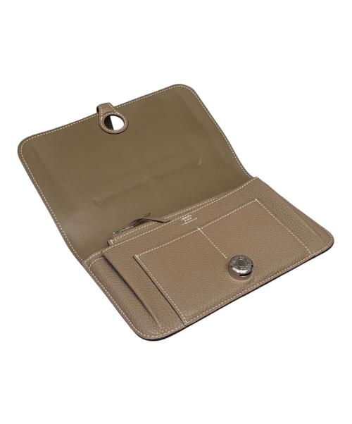 HERMES（エルメス）HERMES (エルメス) ドゴンデュオ/シルバー金具/トリヨンクレマンス/エトゥープ/Y刻印/2020年  エトゥープの古着・服飾アイテム