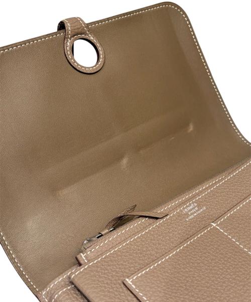 HERMES（エルメス）HERMES (エルメス) ドゴンデュオ/シルバー金具/トリヨンクレマンス/エトゥープ/Y刻印/2020年  エトゥープの古着・服飾アイテム