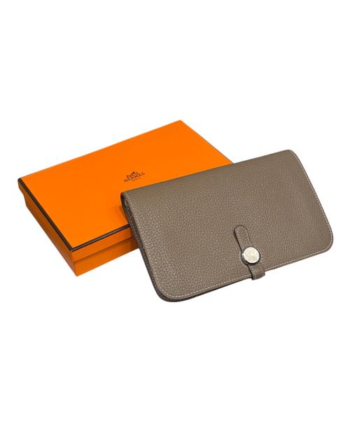 HERMES（エルメス）HERMES (エルメス) ドゴンデュオ/シルバー金具/トリヨンクレマンス/エトゥープ/Y刻印/2020年  エトゥープの古着・服飾アイテム