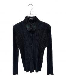 PLEATS PLEASE（プリーツプリーズ）の古着「07AW プリーツシャツ」｜ブラック
