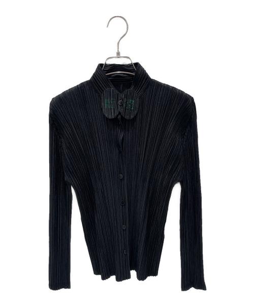 PLEATS PLEASE（プリーツプリーズ）PLEATS PLEASE (プリーツプリーズ) 07AW プリーツシャツ ブラック サイズ:3の古着・服飾アイテム