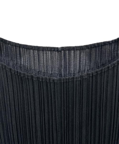 PLEATS PLEASE（プリーツプリーズ）PLEATS PLEASE (プリーツプリーズ) 裾フリルプリーツワンピース ブラック サイズ:4の古着・服飾アイテム