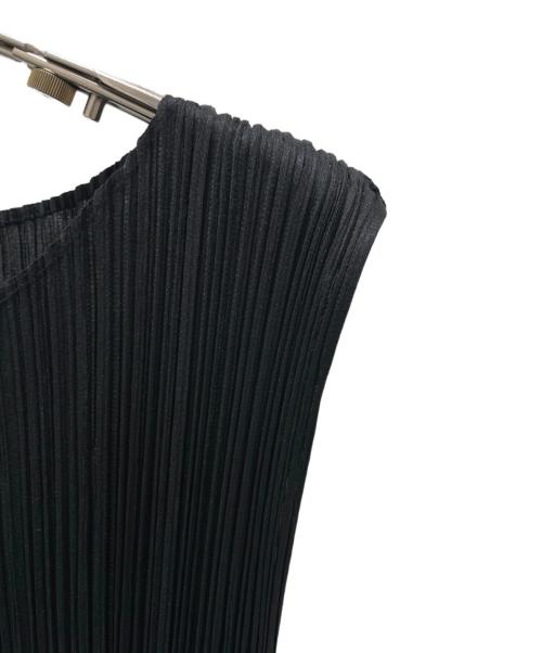 PLEATS PLEASE（プリーツプリーズ）PLEATS PLEASE (プリーツプリーズ) 裾フリルプリーツワンピース ブラック サイズ:4の古着・服飾アイテム
