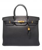 HERMESエルメス）の古着「Birkin40 Noir Black/バーキン40/ノワール/ゴールド金具/トリヨンクレマンス/C刻印:2018年製」｜ブラック