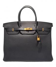 HERMESエルメス）の古着「Birkin40 Noir Black/バーキン40/ノワール/ゴールド金具/トリヨンクレマンス/C刻印:2018年製」｜ブラック