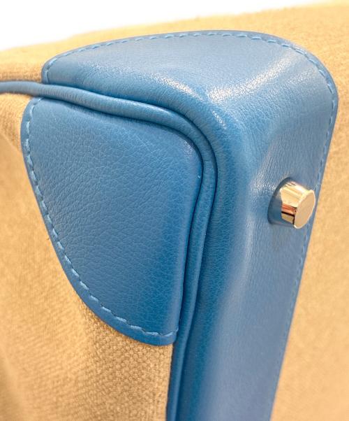 HERMES（エルメス）HERMES (エルメス) オータクロア 40/Haut à Courroies 40/トゴ×トワルアッシュ/ブルー系/Z刻印：2021年製 ブルー サイズ:40の古着・服飾アイテム