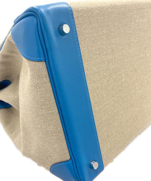 HERMES（エルメス）HERMES (エルメス) オータクロア 40/Haut à Courroies 40/トゴ×トワルアッシュ/ブルー系/Z刻印：2021年製 ブルー サイズ:40の古着・服飾アイテム