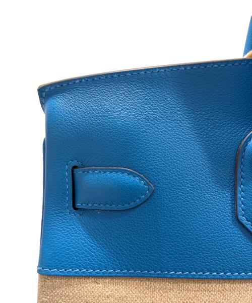 HERMES（エルメス）HERMES (エルメス) オータクロア 40/Haut à Courroies 40/トゴ×トワルアッシュ/ブルー系/Z刻印：2021年製 ブルー サイズ:40の古着・服飾アイテム