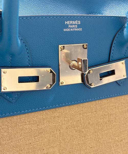 HERMES（エルメス）HERMES (エルメス) オータクロア 40/Haut à Courroies 40/トゴ×トワルアッシュ/ブルー系/Z刻印：2021年製 ブルー サイズ:40の古着・服飾アイテム