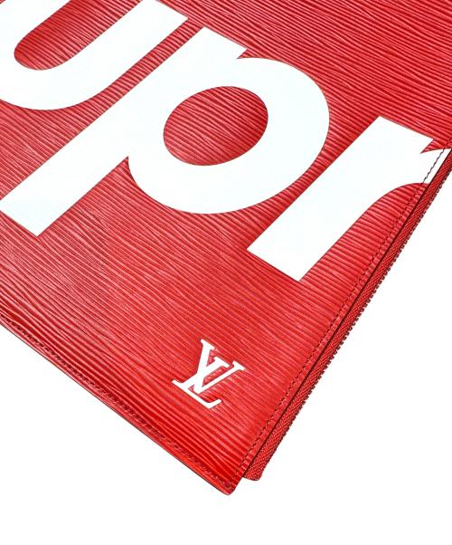 LOUIS VUITTON（ルイ ヴィトン）LOUIS VUITTON (ルイ ヴィトン) SUPREME (シュプリーム) クラッチバッグ/ポシェットジュールGM/M67722 レッド サイズ:-の古着・服飾アイテム