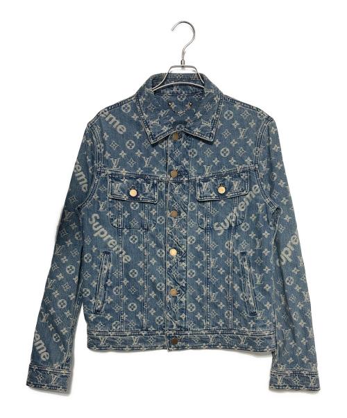 LOUIS VUITTON（ルイ ヴィトン）LOUIS VUITTON (ルイ ヴィトン) SUPREME (シュプリーム) LV Jacquard Denim Chore Coat  インディゴ サイズ:44の古着・服飾アイテム