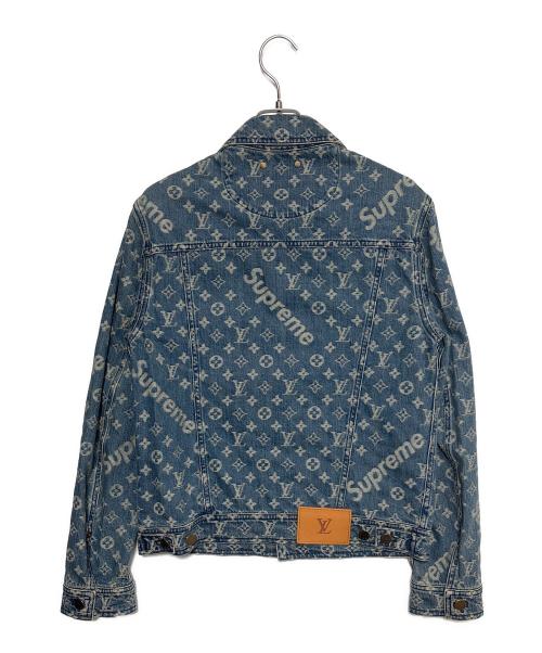 LOUIS VUITTON（ルイ ヴィトン）LOUIS VUITTON (ルイ ヴィトン) SUPREME (シュプリーム) LV Jacquard Denim Chore Coat  インディゴ サイズ:44の古着・服飾アイテム