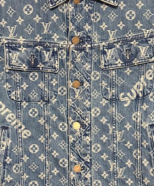 LOUIS VUITTON（ルイ ヴィトン）LOUIS VUITTON (ルイ ヴィトン) SUPREME (シュプリーム) LV Jacquard Denim Chore Coat  インディゴ サイズ:44の古着・服飾アイテム