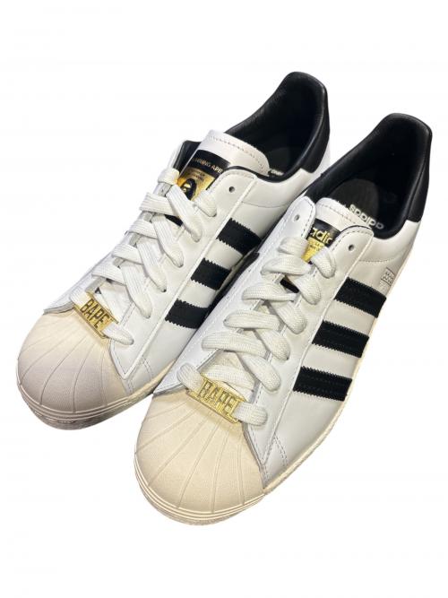 adidas（アディダス）adidas (アディダス) BAPE BY A BATHING APE (ベイプバイアベイシングエイプ) Superstar 80s ホワイト サイズ:25.5 未使用品の古着・服飾アイテム