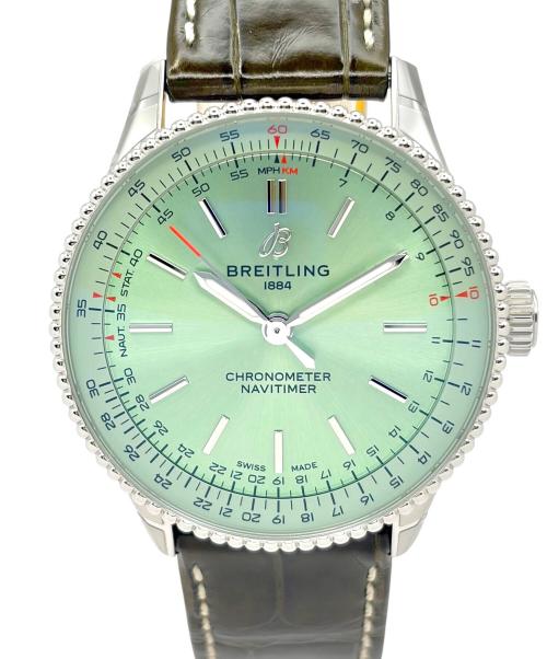 BREITLING（ブライトリング）BREITLING (ブライトリング) Navitimer Automatic 36 ナビタイマー オートマチック 36 Ref.A17327 36mm 緑文字盤 グリーン サイズ:36mm/14-18cmの古着・服飾アイテム