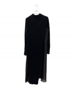 中古・古着通販】CELINE (セリーヌ) フリルシャツワンピース オリーブ
